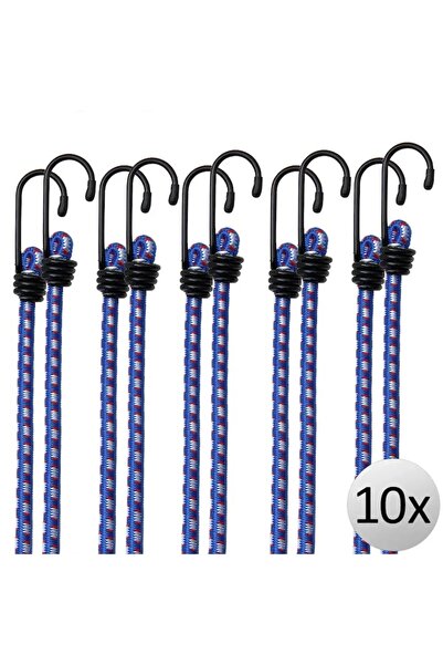 monzana Set of 10 elastic cords, Monzana, for fastening/tying/fixing, 30.5 cm...