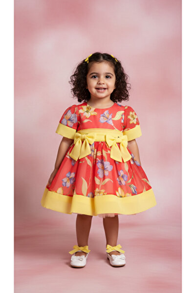 Jolanda Chiffon Bow Baby Special Occasion Dress
