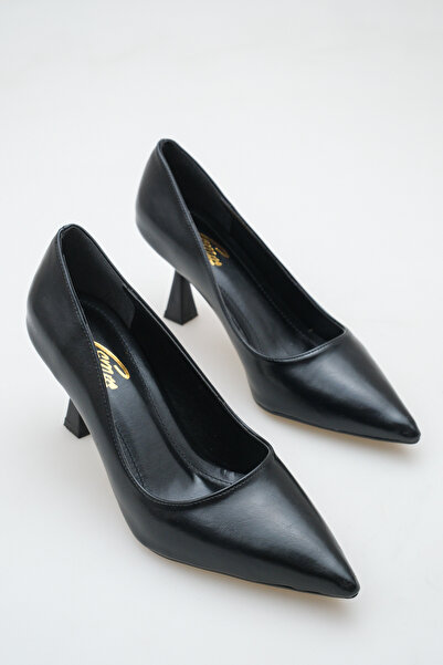 ELAIA SHOES Noira Women's Black Pointed Toe Thin Heeled Classic Shoes