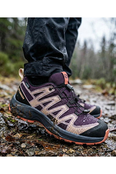Salomon Xa Pro V8 Waterproof Youth Outdoor Shoes Purple