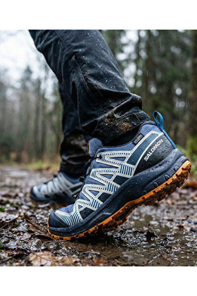 Salomon Xa Pro V8 Waterproof Youth Outdoor Shoes Blue