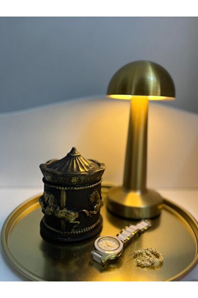 BF Candle Gold Siyah Taş Tozu Atlı Karınca Desenli Dekoratif Takı Kutusu El Y...