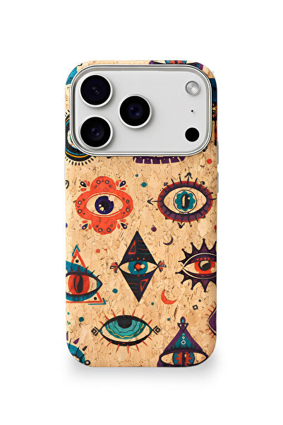 Velvoria حافظة آيفون 17 برو ذات ملمس طبيعي من الفطر بتصميم العين السحرية