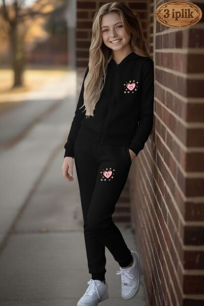 armicem Σετ αθλητική φόρμα για κορίτσια 3 νήματα Σ επένδυση fleece Heart B με...