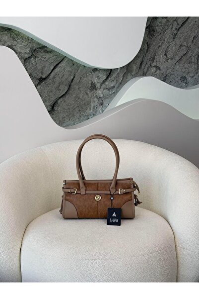 Armine Trend Kemer Detaylı El Ve Omuz Çantası ARM176 Vizon