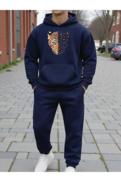 tkn your style ASLAN Принт Дизайн ALT ÜST Капюшонний Комплект Світшот