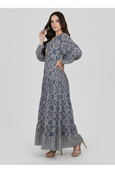 MQ Women's long casual dress with wide sleeves