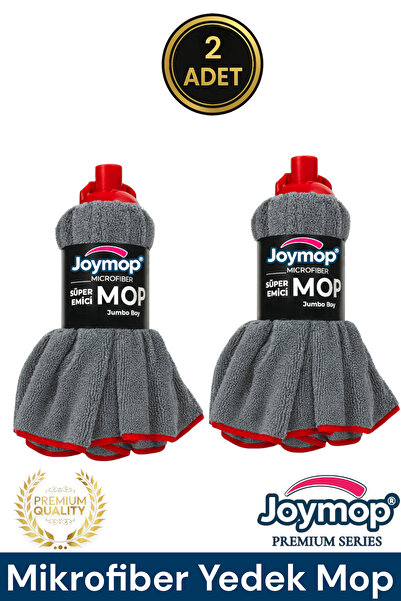JOYMOP (2 Adet) Premium Süper Emici JUMBO Mikrofiber Yedek Mop Bezi – Ultra E...
