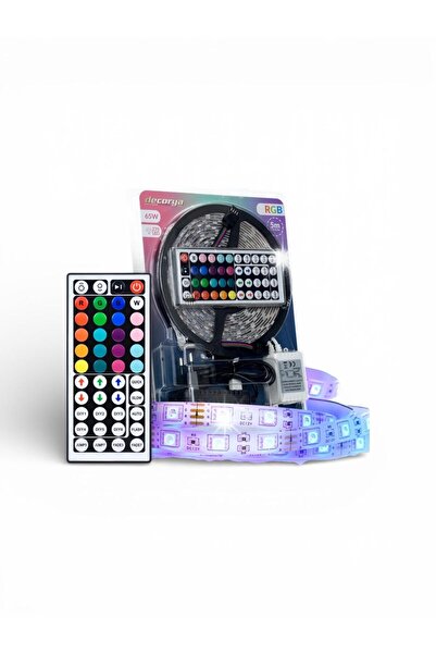 OEM Banda LED RGB 5050 Decorya, 5m, Impermeabila, Controlata prin Telecomanda