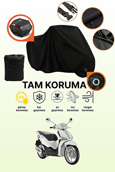 dokaca حقيبة خلفية سوداء وقماش متوافق مع دراجة نارية بياجيو ليبرتي 150