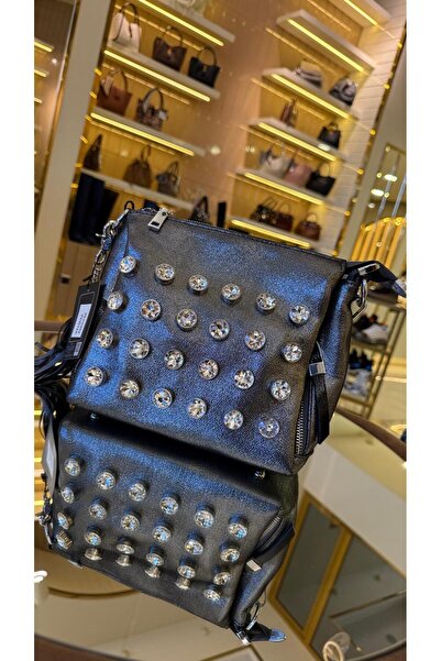 DUYGUSHOESBAG Imported stone embellished model two-size shoulder bag for wome...