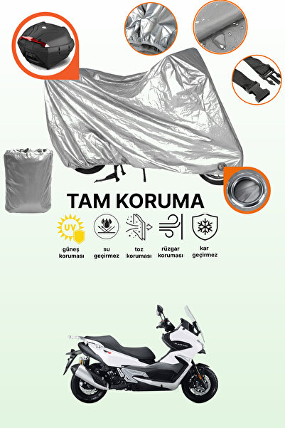 dokaca Gray Rear Bag and Lock Compatible Rks Blade 250 Pro Compatible Motorcy...