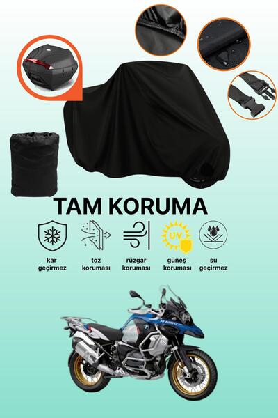 dokaca Black Rear Bag Compatible with Bmw R 1250 Gs Adventure Compatible Moto...