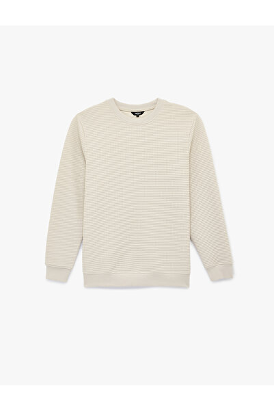 Koton Hanorac cu mânecă lungă, croială normală, cu textură tip vaflă și guler...