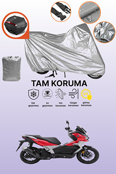dokaca Voge Sr1 Compatible Motorcycle Tarpaulin Compatible with Grey Rear Bag
