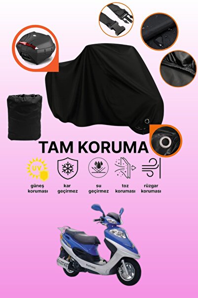 dokaca حقيبة خلفية سوداء وقماش متوافق مع قفل كانوني تريكس 150 للدراجات النارية