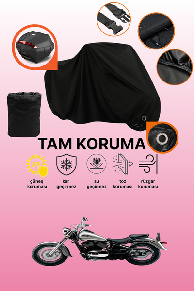 dokaca Black Tail Bag and Lock Compatible Kawasaki Vn 800 Classic Compatible ...
