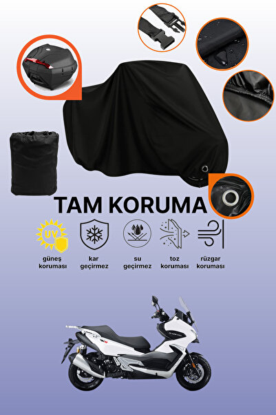 dokaca Black Rear Bag and Lock Compatible Rks Blade 250 Pro Compatible Motorc...