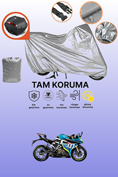 dokaca Cfmoto 250Sr Compatible Motorcycle Tarpaulin Compatible with Gray Rear...