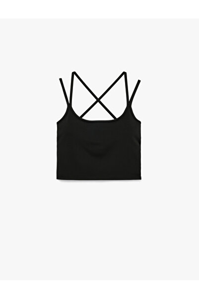 Koton حمالة صدر رياضية بدون أكمام مع تفاصيل على الظهر وحزام من الحبل