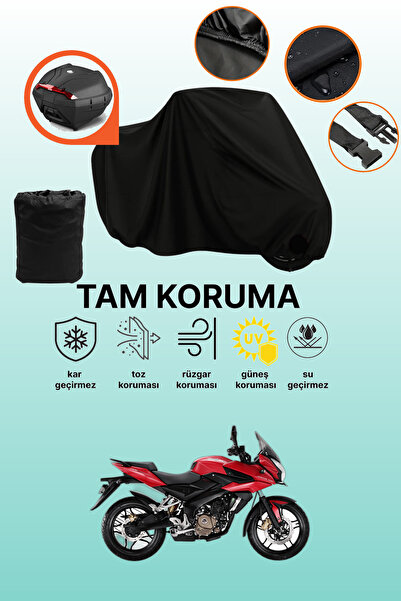 dokaca Black Rear Bag Compatible with Bajaj Pulsar as 200 Compatible Motorcyc...