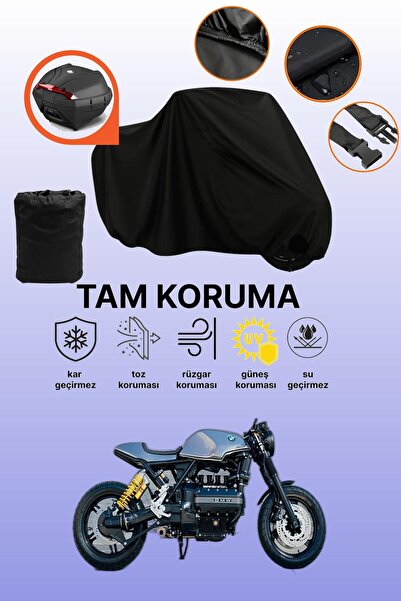 dokaca Black Rear Bag Compatible with Bmw K 1100 Lt Compatible Motorcycle Tar...