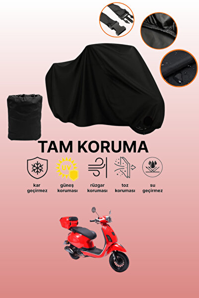 dokaca Black Rear Bag and Lock Incompatible Rks Azure 50 Compatible Motorcycl...