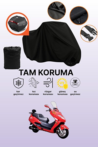 dokaca Dorado Sandor 150 Compatible Motorcycle Tarpaulin Compatible with Blac...
