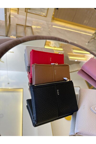 DUYGUSHOESBAG محفظة جلدية مستوردة باللون البيج