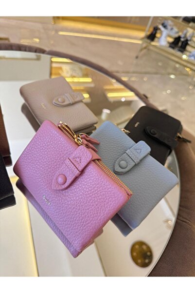 DUYGUSHOESBAG محفظة جلدية مستوردة باللون البيج