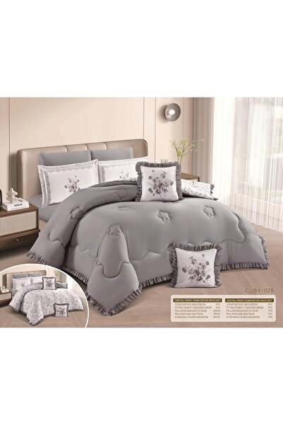 NAJMA Luxurious double-sided ruffled microfiber bedspread set, 6 pieces, 250*...