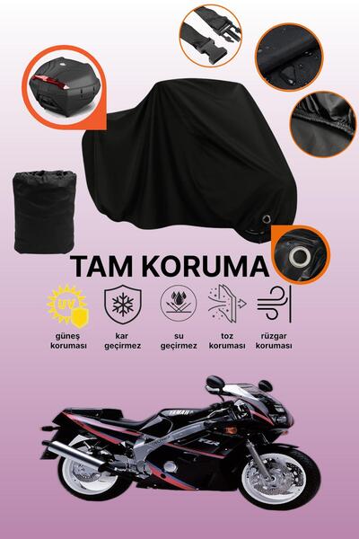 dokaca حقيبة خلفية سوداء وقفل متوافقان مع ياماها FZR 600، قماش متوافق مع الدر...