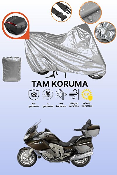 dokaca Motorcycle Tarpaulin Compatible with Grey Rear Bag Bmw K 1600 Gtl Excl...