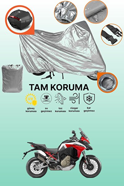 dokaca Gray Rear Bag and Lock Compatible Ducati Multistrada V4 S Sport Compat...