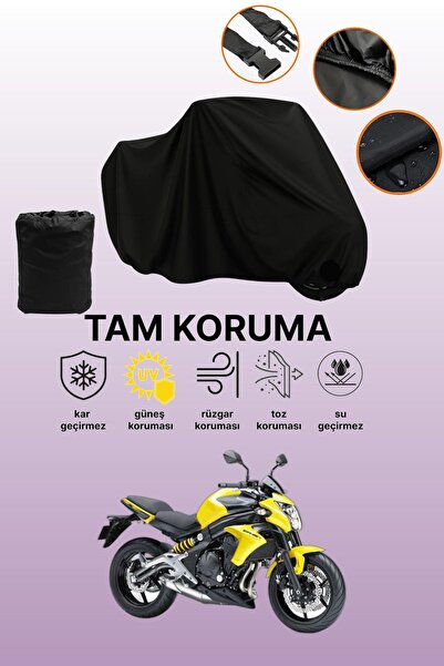 dokaca حقيبة خلفية سوداء وقماش متوافق مع دراجة نارية من نوع Kawasaki ER-6 N