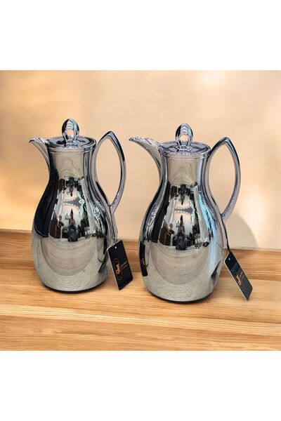 aljahwari Elegance 2-piece thermos set, glass inside and luxurious stainless ...