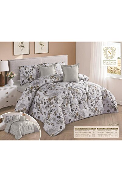 NAJMA طقم مفرش نفر وجهين فخم من خامة المايكروفايبر الأول مكون من 8 قطع فخامة ...