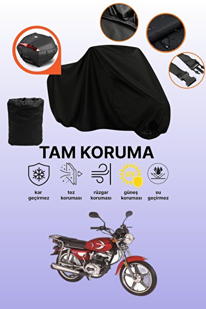 dokaca Black Rear Bag Compatible with Bisan Toprak Wrc 125 Compatible Motorcy...