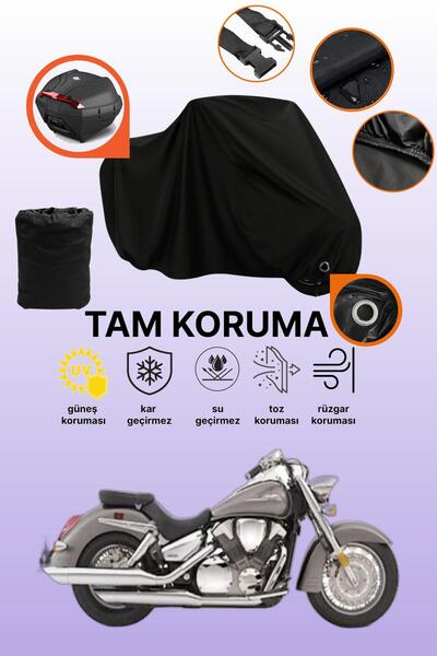 dokaca حقيبة خلفية سوداء وقماش متوافق مع دراجة نارية هوندا VTX 1300 S