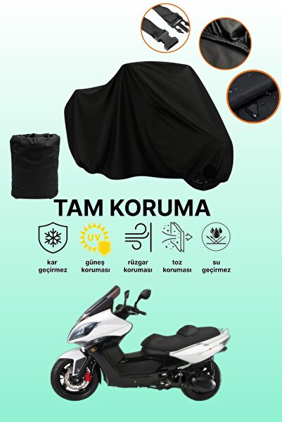 dokaca حقيبة خلفية سوداء وقفل غير متوافقة مع Kymco Xciting 500i R، قماش متواف...