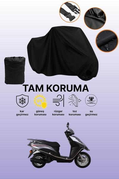 dokaca Black Rear Bag and Lock Incompatible Kanuni Mati 125 Compatible Motorc...