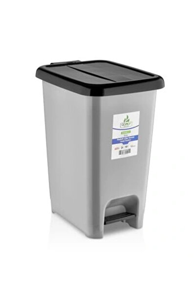 Ceymop Cey Grup Pedallı Slim Gri Çöp Kovası 30 L