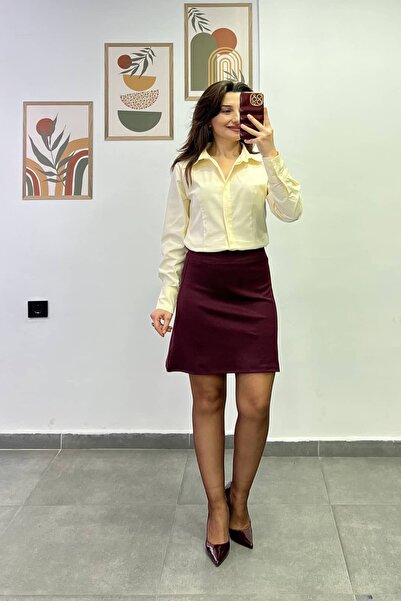 bydenizcollection Buy Thick Corseted Steel Knitted Bell Skirt