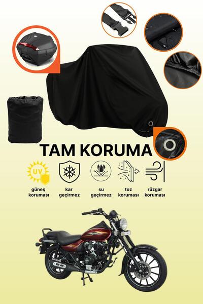 dokaca حقيبة خلفية سوداء وقماش متوافق مع دراجة باجاج أفينجر ستريت 150