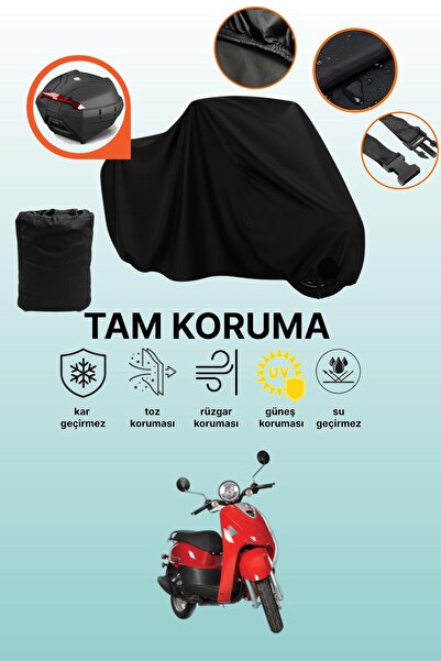 dokaca Kanuni Pony 50 Compatible Motorcycle Tarpaulin, Compatible with Black ...