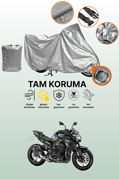 dokaca غطاء محرك متوافق مع كاواساكي Z 900 متوافق مع غطاء المحرك باللون الرمادي