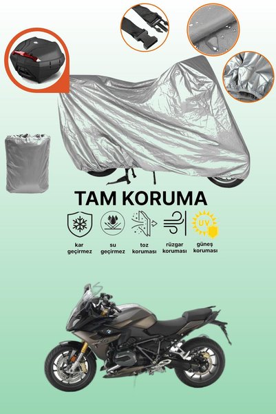 dokaca غطاء محرك متوافق مع BMW R 1200 RS متوافق مع الحقيبة الخلفية باللون الر...