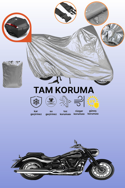 dokaca غطاء محرك متوافق مع ياماها ميدنايت ستار XV 1900 متوافق مع الحقيبة الخل...