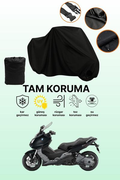 dokaca حقيبة خلفية سوداء وقفل غير متوافقة مع BMW C 600 Sport متوافقة مع قماش ...