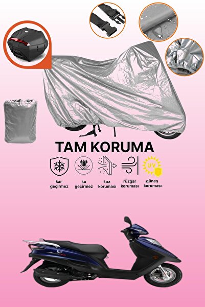 dokaca Haojin Sunny 125t Compatible Motorcycle Tarpaulin Compatible with Gray...